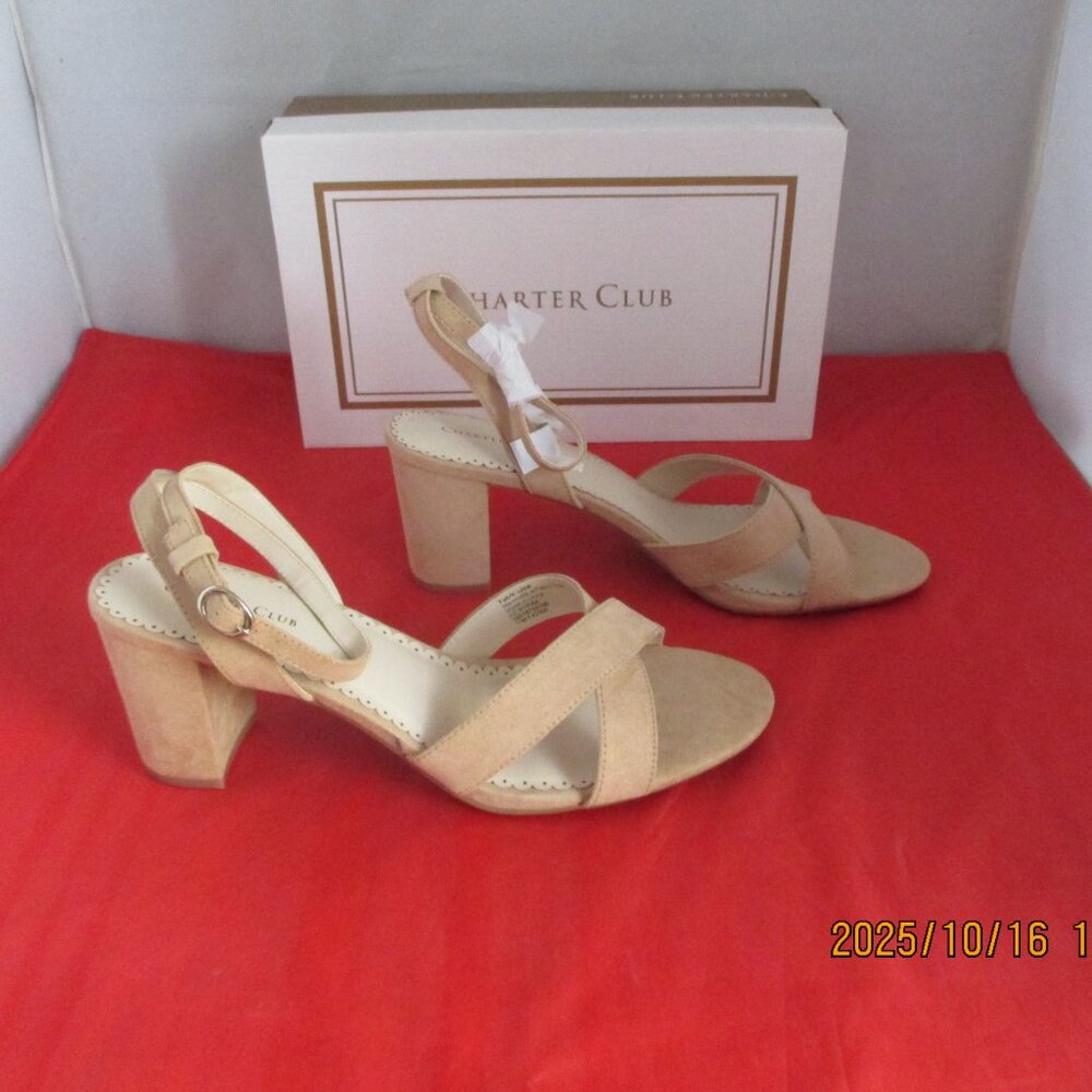 Charter Club Kyraa Ankle-Strap Dress Sandals $70 - US Size 11 - Nude - 1389